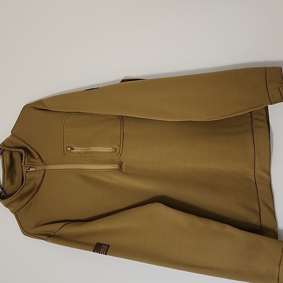 Grunt Style 2XL Tactical Pullover Hoodie Quarter Zip Coyote Brown USA Flag - Picture 2 of 16